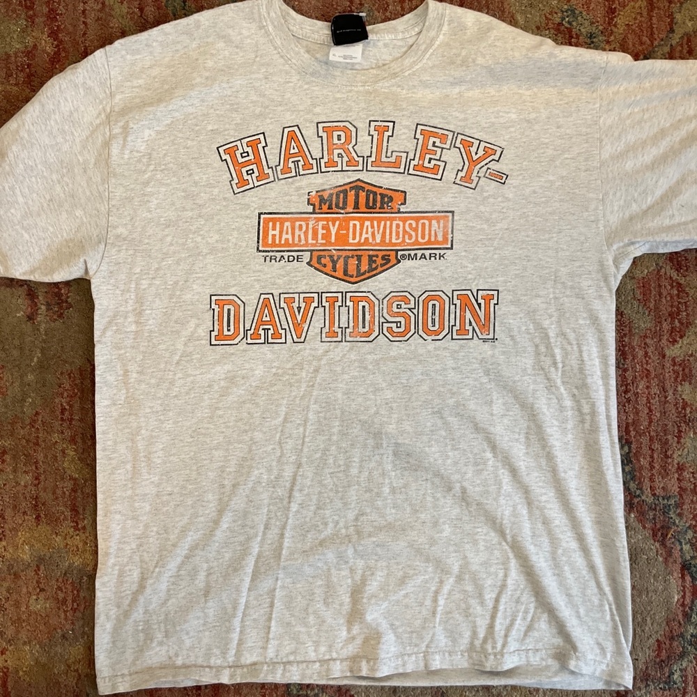 Harley Davidson T-Shirt Saddleback Harley Davidson Logan Utah Size XL - Grey